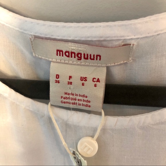 ✨3/$30 NWT Manguun Cold Should White Blouse - Picture 6 of 10